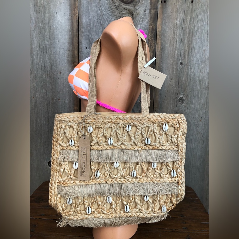 Beachly The Isla Jute Seashell Tote Bag by Salt + Umber